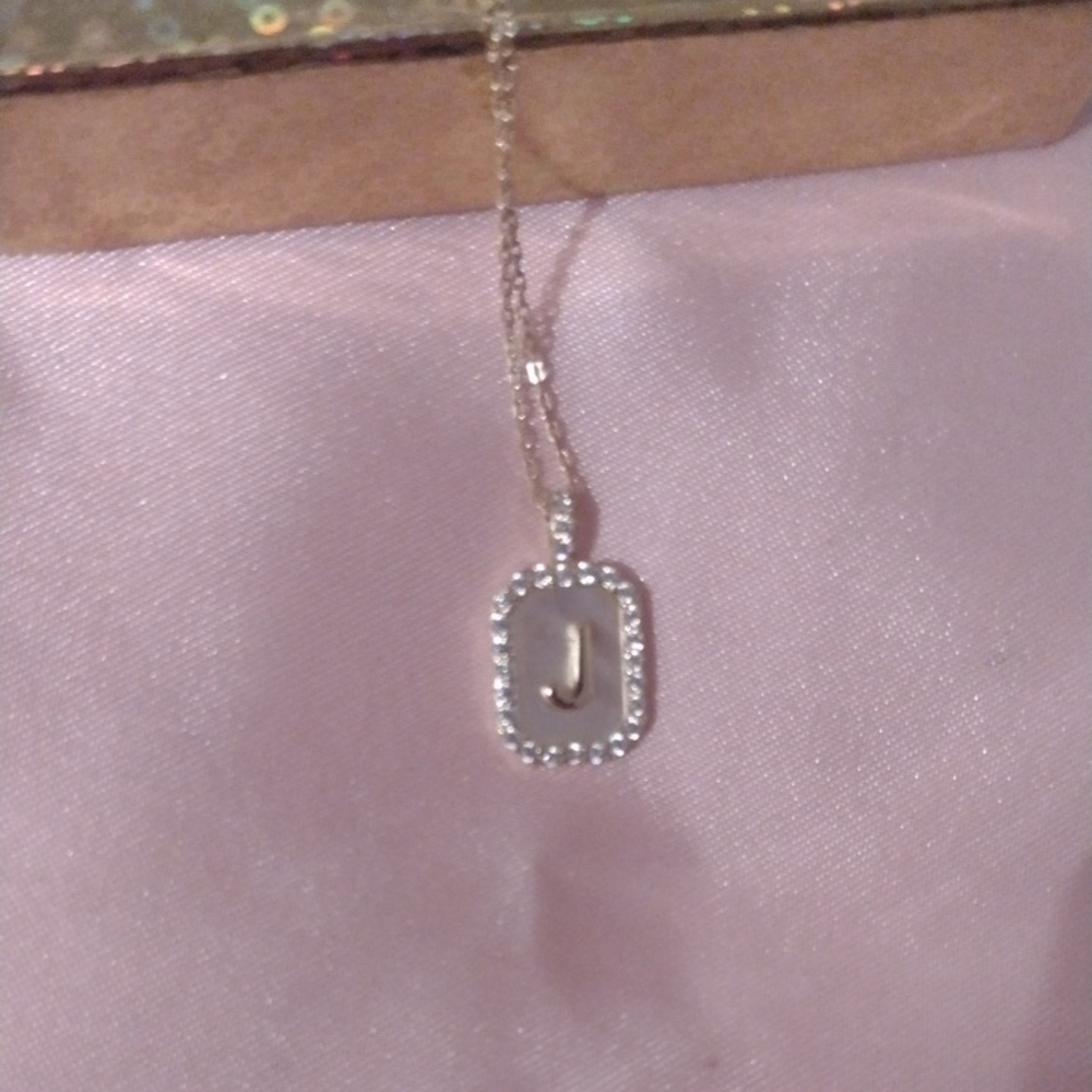 Elegant Silver Initial Pendant Necklace